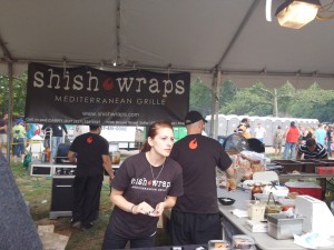 The Shish Wraps stand