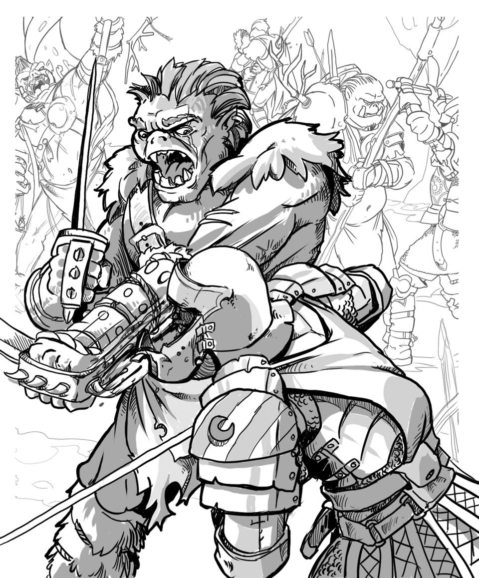 Orc illustration by LadyofHats