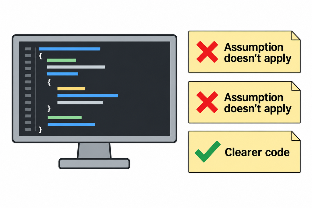 Three code review suggestions: two ruled out by existing checks and one accepted for clarity.